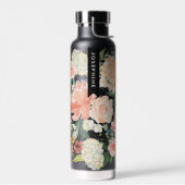 水色彩の鮮やか色フローラブーケパーソナライズされた ウォーターボトル (左面)