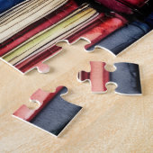 水色彩の鮮やか色本読集 ジグソーパズル (側面)