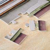 水色彩の鮮やか色本読集 ジグソーパズル (側面)