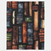 水色彩の鮮やか色本読集 フリースブランケット (正面)