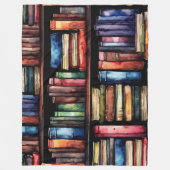 水色彩の鮮やか色本読集 フリースブランケット (正面)