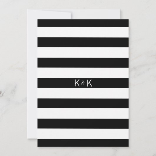 水色彩の鮮やか色赤面ピンクブラックフローラ結婚ズ 招待状 (裏面)