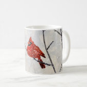 水色彩の鮮やか色(鳥)ショウジョウコウカンチョウマグカップ コーヒーマグカップ (正面右)