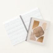 水色抽象芸術のキラキラ形状名 ノートブック (内部)