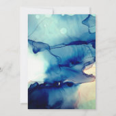 *～*水色抽象芸術エレガントAR17結婚 招待状 (裏面)