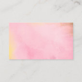水色抽象芸術ピンク名刺テンプレート 名刺 (裏面)