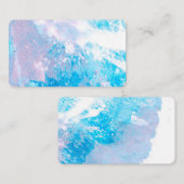水色抽象芸術名刺テンプレート（青） 名刺 (正面/裏面)