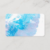 水色抽象芸術名刺テンプレート（青） 名刺 (裏面)