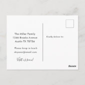 水色新しいネストのアドレス変更の移動 ポストカード (裏面)