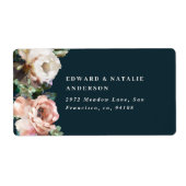 水色植物性エレガント暗黒モダン素質 ラベル (正面)