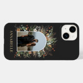 水色植物葉モダンアーチ写真Cas Case-Mate iPhoneケース (裏面 (横))