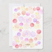 水色泡招待状 招待状 (裏面)