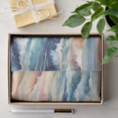 水色海ブルーウェーブコースタルデコップページ 薄葉紙 (ギフト)