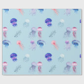 水色混合ゲリカラフルゲブルー ラッピングペーパー (フラット)