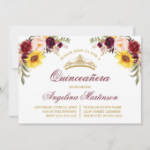 水色混合フローラブルゴーニュキンセアニェラパーティー 招待状 (正面)