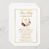 水色混合フローラリース第1聖域 招待状 (正面/裏面)