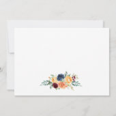 水色混合フローラ緑ブライダルシャワー 招待状 (裏面)