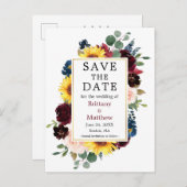 水色混合フローラ金ゴールド保存日 ポストカード (正面/裏面)