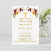 水色混合フローラ金ゴールド最初の通信 招待状 (スタンド正面)