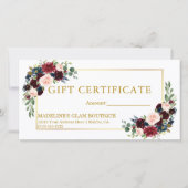 水色混合フローラ金ゴールド贈与証明書 (正面)