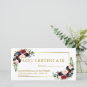 水色混合フローラ金ゴールド贈与証明書 (スタンド正面)