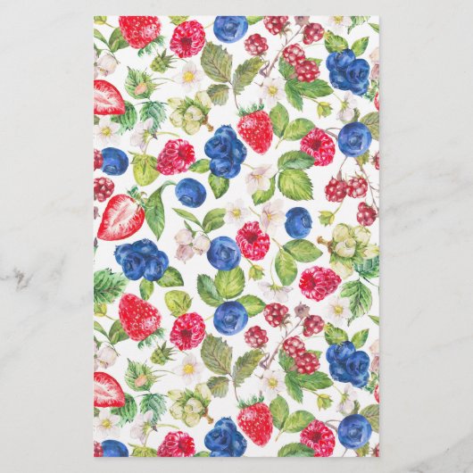 水色混合ベリーベビーシャワー招待状 (裏面)