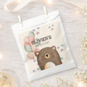 水色熊とバルーン誕生日お気に入りバッグ フェイバーバッグ (クリップ留めされた状態)