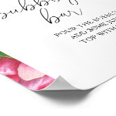 水色牡丹バラ – 泡状バー ポスター (角)