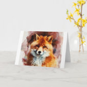 水色狐 カード (黄色い花)