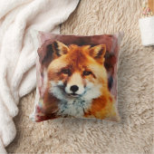 水色狐 クッション (ブランケット)