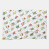 水色甲虫ラブバグ春 キッチンタオル (横)