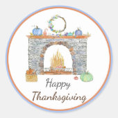 水色秋のデリツカボチャのスパイス、パイ ラウンドシール (正面)