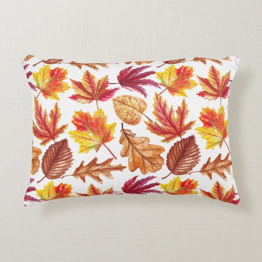 水色秋の植物性、シームレスな組成物。 アクセントクッション (正面)