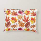 水色秋の植物性、シームレスな組成物。 アクセントクッション (裏面)