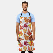 水色秋の植物性、シームレスな組成物。 エプロン (着用した状態)