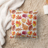 水色秋の植物性、シームレスな組成物。 クッション (ブランケット)