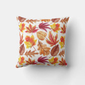 水色秋の植物性、シームレスな組成物。 クッション (裏面)