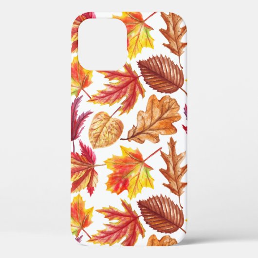 水色秋の植物性、シームレスな組成物。 Case-Mate iPhoneケース (裏面)