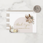 水色秋ラブブライダルシャワーフラワーカンプラ ノートカード (正面/裏面インサイチュ)