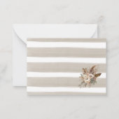 水色秋ラブブライダルシャワーフラワーカンプラ ノートカード (裏面)