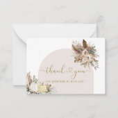 水色秋ラブブライダルシャワーフラワーカンプラ ノートカード (正面)