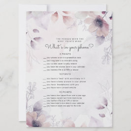 水色秋葉ベビーシャワー電話ゲームカード