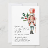 水色紅葉くるみ割りクリスマスクリスマスパーティー 招待状 (正面)