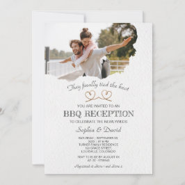 水色紙フォトロープ我々結び目BBQ 招待状