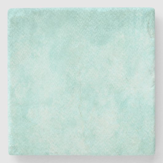 水色紙背景空白の ストーンコースター (正面)