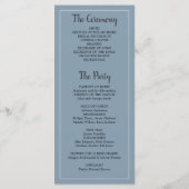 水色素朴の花ほこりま結婚った青 プログラム (裏面)