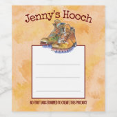 水色素朴ハイキングブーツ ワインラベル (シングルラベル)