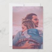 水色素朴ピンクフローラフォトブライダルシャワー 招待状 (裏面)