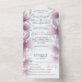 水色素朴フローラピンク オールインワン招待状 (内側)
