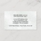 水色素朴ユーカリ及びラベンダーかわいらし 名刺 (裏面)